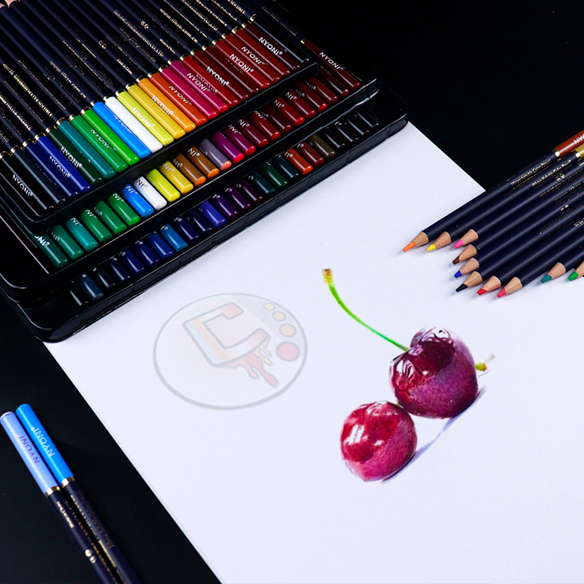 NYONI water soluble 36 shades color pencil - Image 2