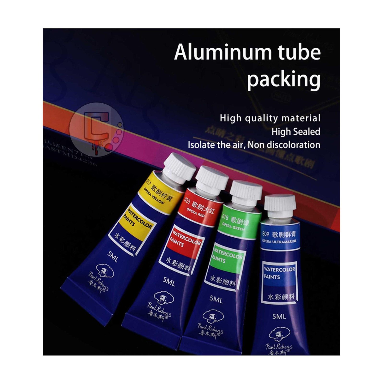 paul rubens opera series 5ml 14 colors fluorescent watercolor paint